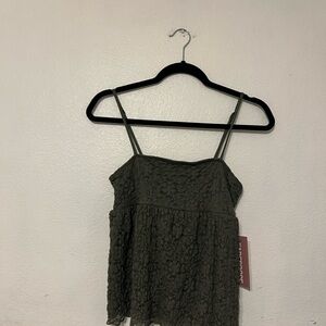 Elegant Olive Lace Camisole